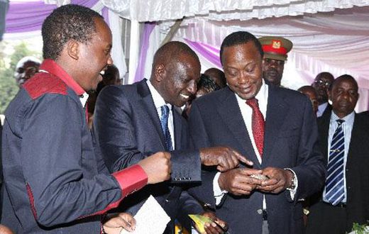 Abel Mutua with President Uhuru Kenyatta