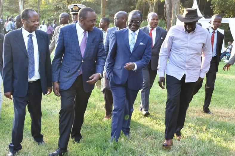 President Uhuru Kenyatta with DP William Ruto on Saturday