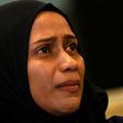 "I am begging the Malaysian government and police not to deport him," Ainnurul Aisyah Yunos said of her husband at a news conference on the outskirts of Kuala Lumpur