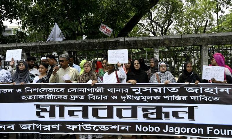 The murder of the 19-year-old has sparked outrage across the South Asian nation and put police under the spotlight