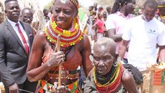 Photos of Akothee in Turkana helping drought victims