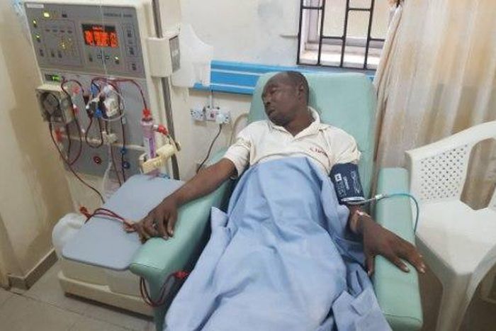 Adeshina Adesanya on his sick bed.