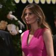 US President Donald Trump and First Lady Melania Trump arrive for the 60th Annual Red Cross Gala at his Mar-a-Lago estate in Palm Beach