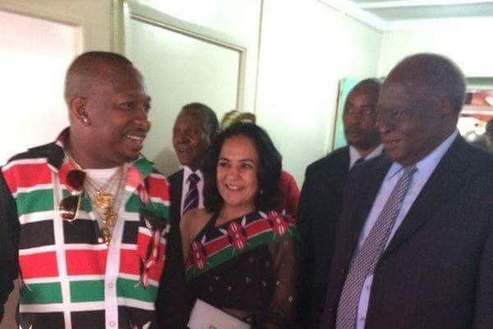 Senator Mike Sonko and former President Mwai Kibaki