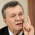 Former Ukrainian president Viktor Yanukovych answers journalists questions during a press conference in Moscow, on February 21, 2017
