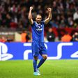 Juventus' forward Gonzalo Higuain reacts after scoring his second goal against Monaco on May 3, 2017