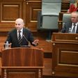 Kosovo Prime Minister Isa Mustafa addresses a parliamentary session in Pristina on May 10, 2017