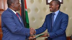 Interior CS Fred Matiang'i and ICT CS Joe Mucheru