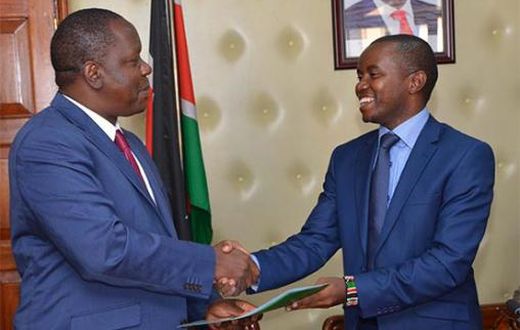 Interior CS Fred Matiang'i and ICT CS Joe Mucheru