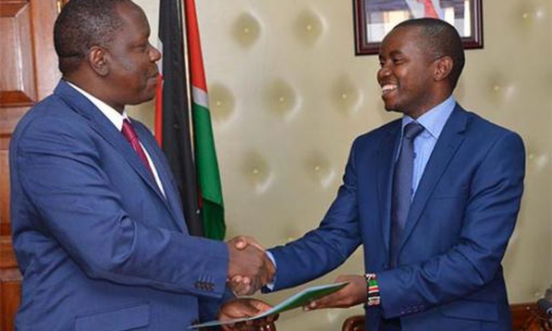 Interior CS Fred Matiang'i and ICT CS Joe Mucheru