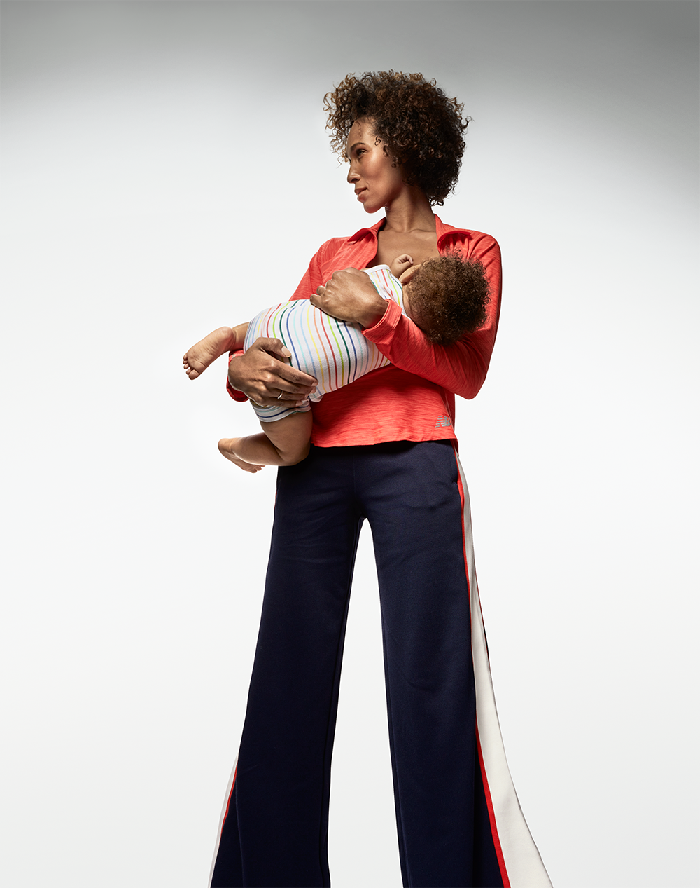 woman breastfeeding baby