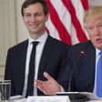 US President Donald Trump speaks alongside White House Senior Advisor Jared Kushner during a meeting with manufacturing CEOs, at the White House in Washington, DC, on February 23, 2017