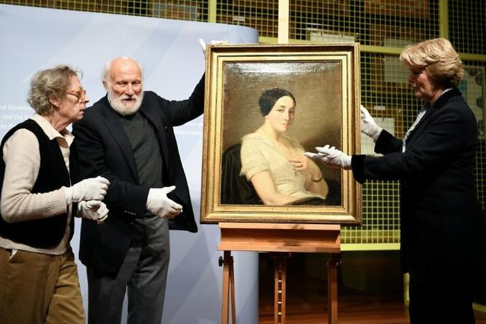 "Portrait of a seated woman" by artist Thomas Couture, was looted by the Nazis