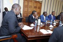 CS Fred Matiang'i when he chaired a meeting with NTSA officials (Twitter)