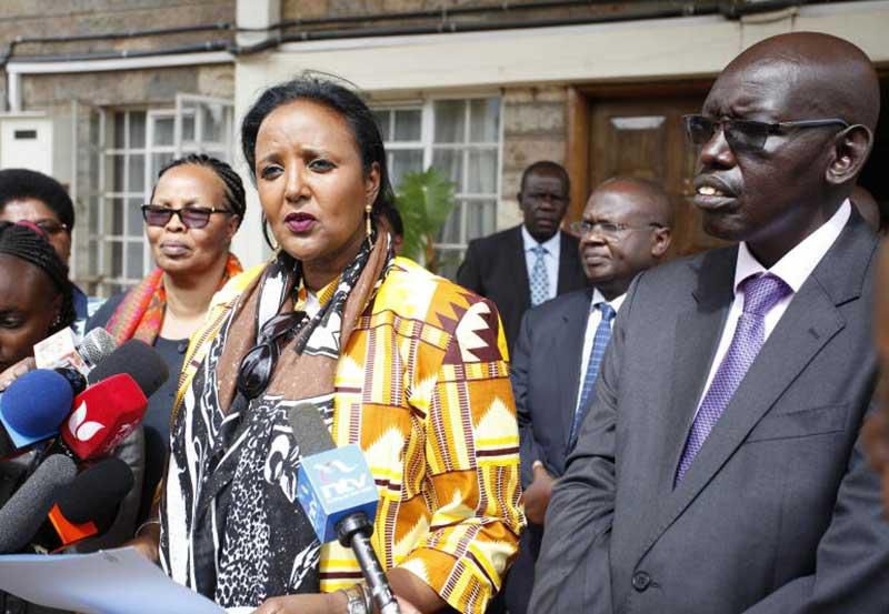CS Amina Mohamed with PS Belio Kipsang