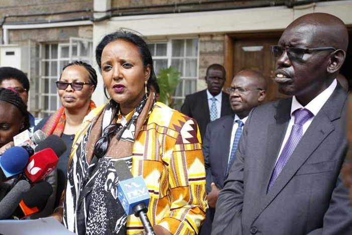 CS Amina Mohamed with PS Belio Kipsang