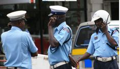 A police roadblock