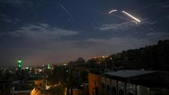 Syrian air defence batteries respond to what state media said were Israeli missiles targeting Damascus early on January 21, 2019