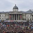 The east wing of the National Gallery on London's Trafalgar Square, where the permanent exhibition of British paintings is housed, was evacuated and closed for two hours