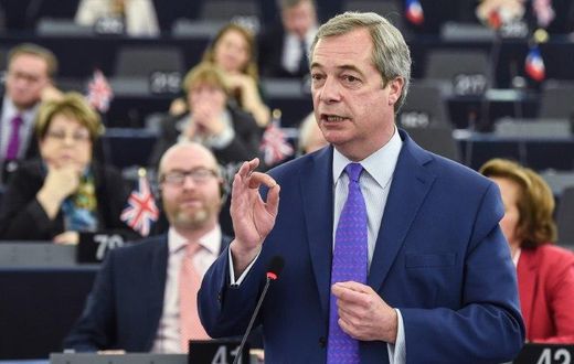 Nigel Farage, pictured in April 2017, said he was not "calling it" for Le Pen in France's upcoming presidential run-off, but made a prediction that the gap between her and Macron will "narrow considerably" in the next two weeks