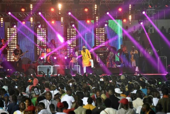 Held every two years, the Ouagadougou film festival lures stars from across Africa -- here, Ivorian singer Alpha Blondy performing at the opening ceremony in 2017