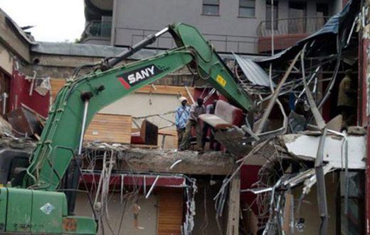 File image of past demolitions in Nairobi