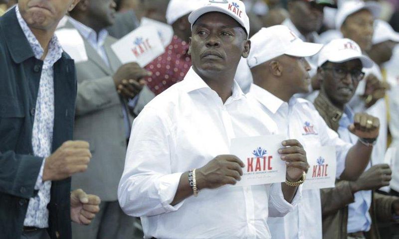 Governor aspirants Peter Kenneth (Nairobi), William Kabogo (Kiambu) during the launch of Kenya Independent Candidates Association launch at Kasarani gymnasium, Saturday, May 20, 2017.