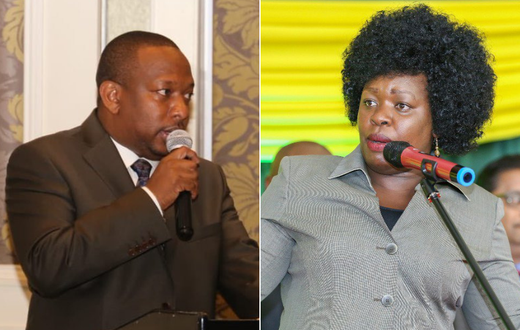Nairobi Governor Mike Sonko and Education CEC Janet Muthoni Ouko who resigned from the county government (Pulselive.co.ke)