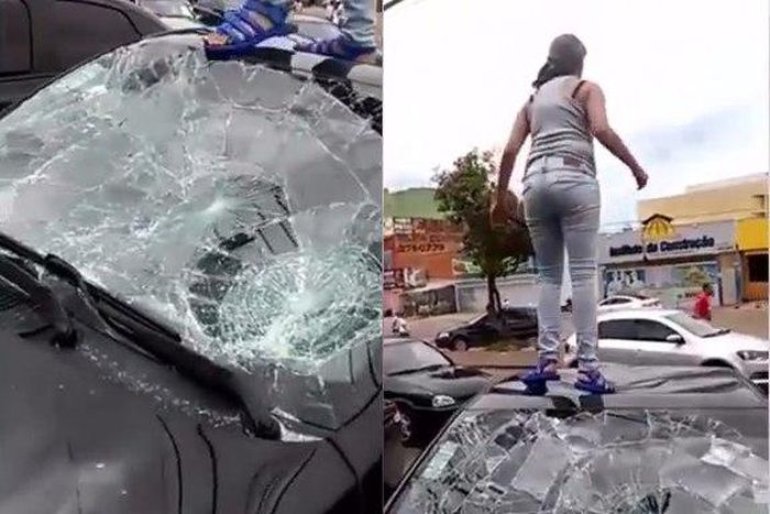 Woman damages her husband's car for cheating 