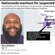 Nationwide manhunt for suspected "Facebook killer"