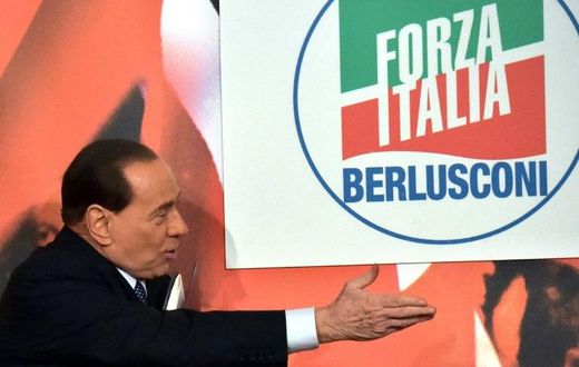 Former Italian prime minister Silvio Berlusconi is leader of the center-right party Forza Italia