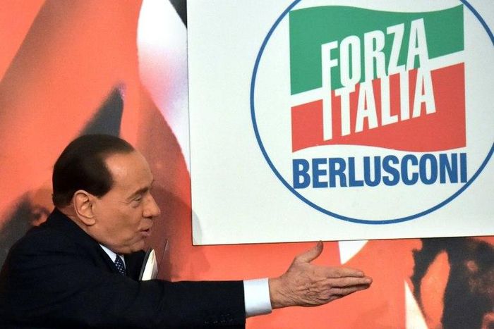Former Italian prime minister Silvio Berlusconi is leader of the center-right party Forza Italia