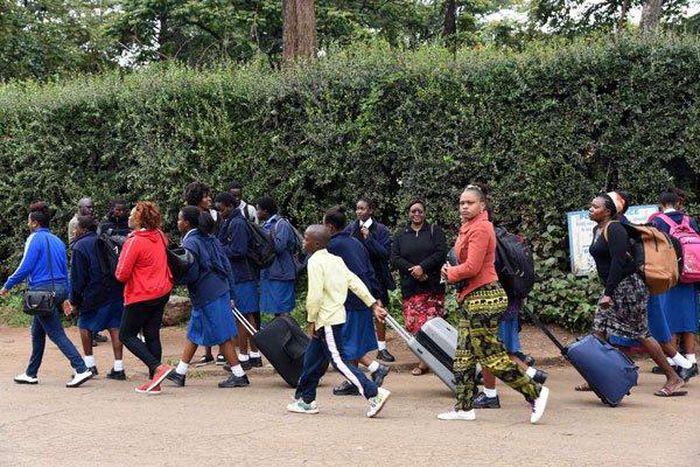 Moi Girls High School students