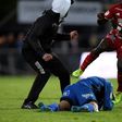 A masked fan attacked a goalkeeper during a football match in the southern Swedish city of Jonkoping on August 15, 2016. Sweden on Wednesday announced plans to ban fans from covering their faces at sporting venues