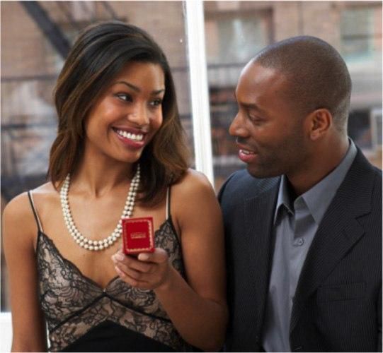 A couple getting engaged