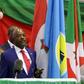 A Burundi journalist was unharmed after his release by authorities, who arrested him for aiding "insurgents," the term used for people who oppose President Pierre Nkurunziza (R), seen after being sworn in for his controversial third term in 2015