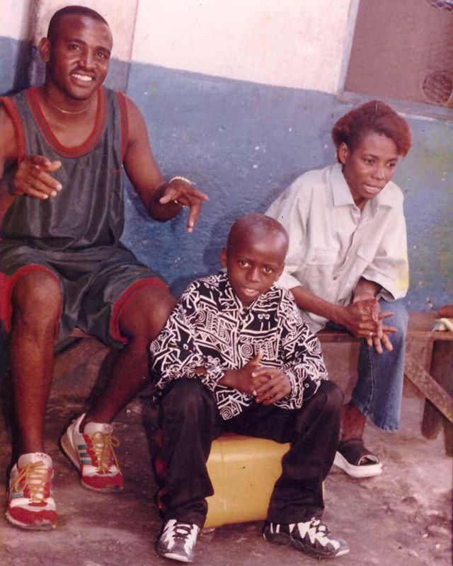 Diamond with his parents (Courtesy)