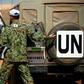 A member of the Japanese Ground Self-Defence Force (GSDF) prepares for the arrival of new troops at the compound of the United Nations peacekeeping mission (UNMISS) in Juba, South Sudan on November 21, 2016