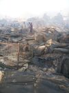 Structures burnt down after fire broke out at Toi Market (Oliver Oketch)