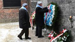 Former prisoners attended the ceremony marking the 74th anniversary of the liberation of former German Nazi death camp Auschwitz-Birkenau