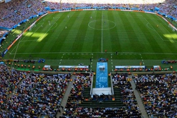 General view of the Maracana pitch taken during 2014 FIFA World Cup