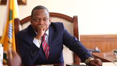 File image of governor Mike Sonko. High Court allows Peter Nderitu to demolish Glad Tidings structures in Buru Buru which was stopped by the governor