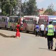 Public service vehicles parked outside Pangani police station