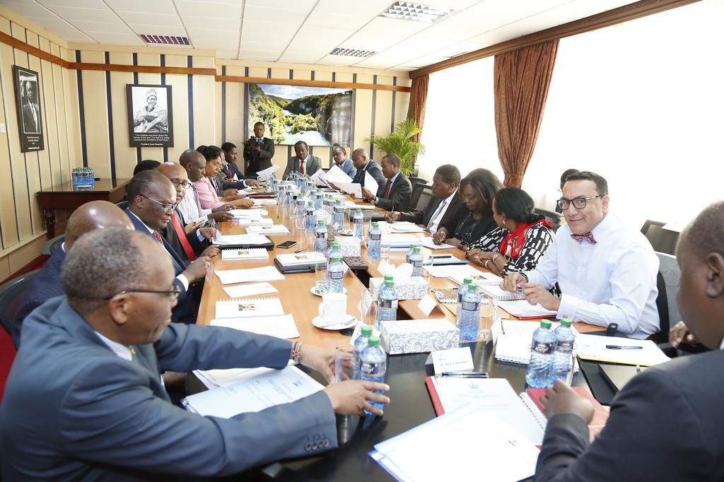 Cabinet Secretaries during the National Development Implementation and Communication Cabinet Committee meeting at Harambee House on Tuesday