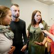 "Donor children" speak to reporters at a court in Rotterdam on June 2, 2017
