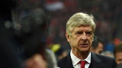 Arsenal's head coach Arsene Wenger arrives in the stadium prior the Champions League round of 16 match against FC Bayern Munich in Munich, southern Germany, on February 15, 2017