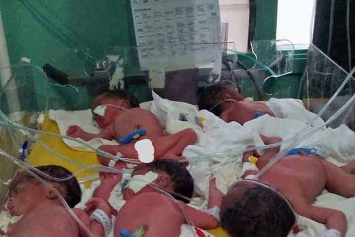 Quintuplets born to Everlyne Namukhula who hails from Sisokhe village in Navakholo Sub County (Twitter)