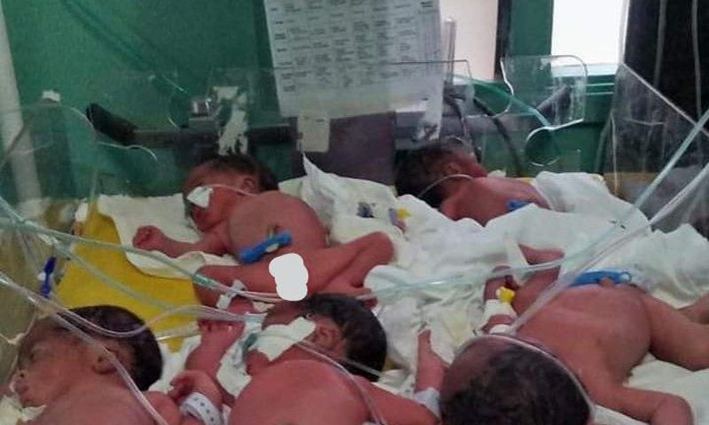 Quintuplets born to Everlyne Namukhula who hails from Sisokhe village in Navakholo Sub County (Twitter)