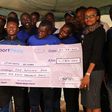 AllStars squad with Sportpesa officials during the rewarding ceremony