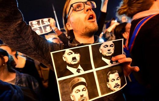 The new laws in Hungary on universities and NGOs have sparked a series of protests, such as this one on April 12, 2017
